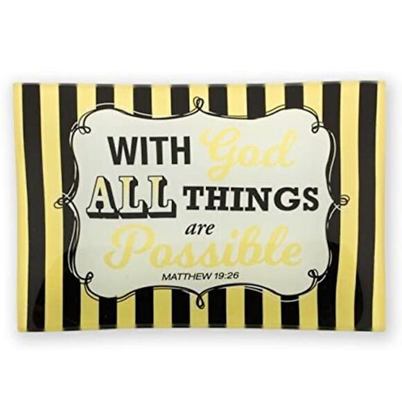 With God All Things are Possible Trinket Tray - Picture 1 of 1